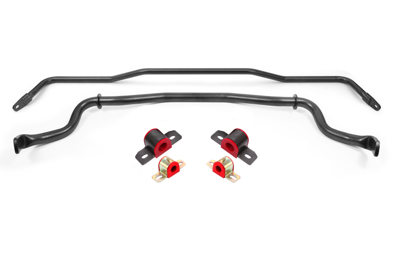 Ford Mustang Sway Bar Kit - Front + Rear - BMR Suspension - SB760H, Adjustable Front + Non-adjustable Rear, Includes Bushings - Black Hammertone - `15-`23 Ford Mustang Sway Bar Kit - Front + Rear - BMR Suspension - SB760H, Adjustable Front + Non-adjustable Rear, Includes Bushings - Black Hammertone - `15-`23